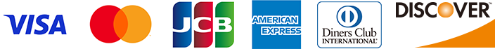 Visaカード、MasterCard、JCBカード、American Express、ダイナースクラブカード、DISCOVERカード